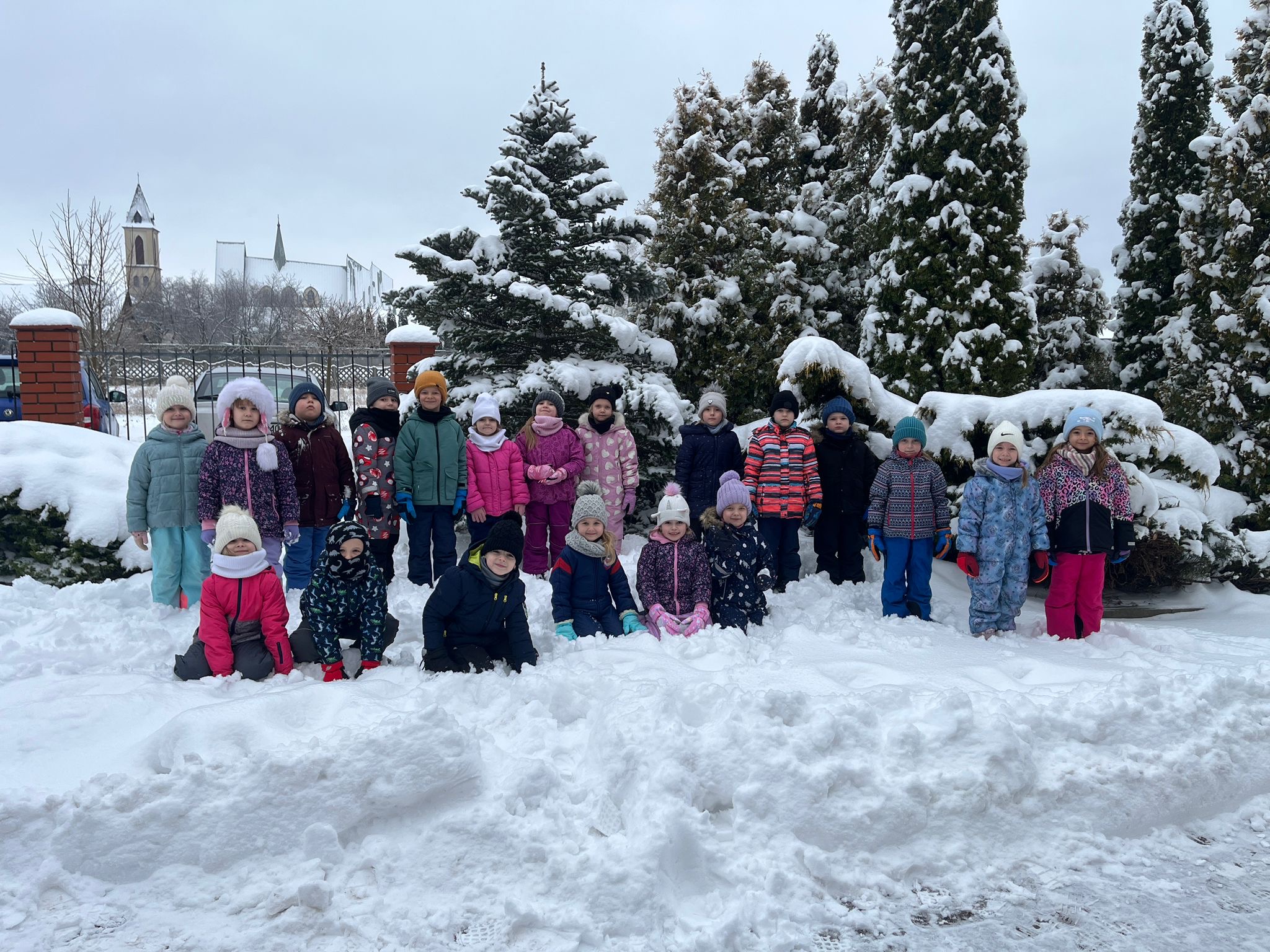 Zimowe zabawy przedszkolaków